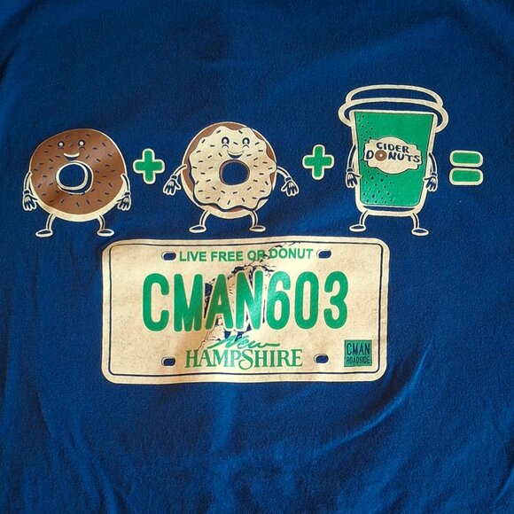 T Shirt Roadside Cider Donuts Hooksett NH New Hampshire Adult Size M Medium - Picture 5 of 9